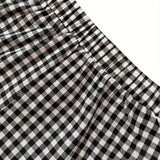 Close-up of black and white checkered fabric