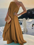 One-Shoulder Boho Long Dress