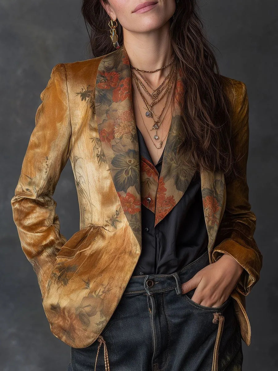 Retro Blazer Velvet Jacket by Crystal Crystina, primary view