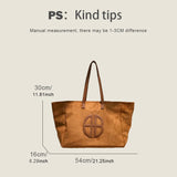 Faux Suede Tote Bag