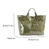 Slouchy Large Vinyl Tote Bag