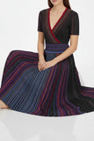 Striped Knit Midi Dress
