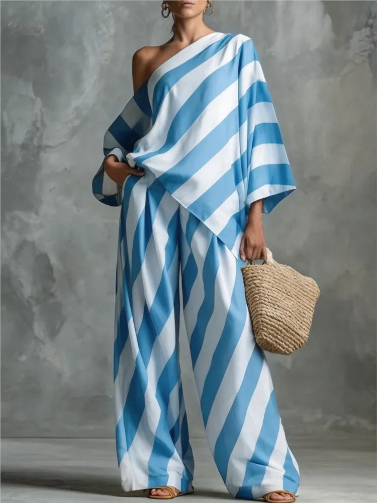 Chic Striped Casual Co-Ord Set by Crystal Crystina, alternate view 9