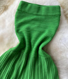 Strapless Pleated Maxi Dress