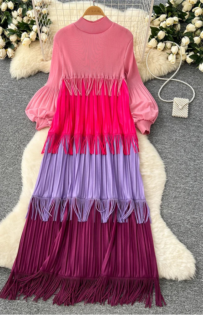 Multicolor Spring Tassel Dress by Crystal Crystina, alternate view 10