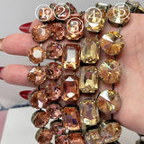 Vintage-Inspired Geometric Crystal Necklace