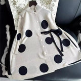 CurveKind™ Polka Dot Pleated Shirt Dress