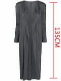 CurveKind™ Pleated Long Jacket