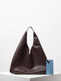 Leather Woven Shoulder Bag