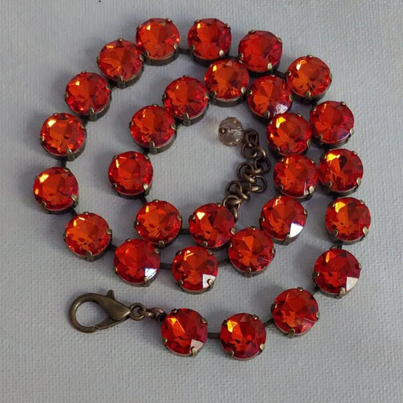 Stylish Glass Crystal Necklace of Copper Claw by Crystal Crystina, alternate view 4