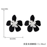 Exaggerated Super Large Flower Stud Earrings