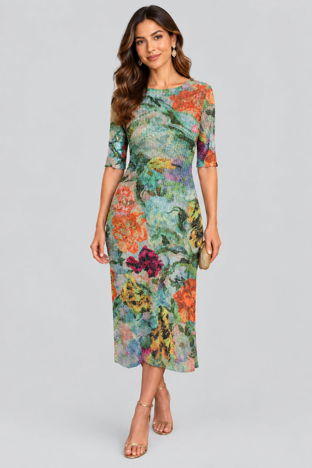 Floral Print Tie Waist Dress