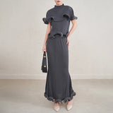 CurveKind ™Miyake Pleated  Two Pieces Set