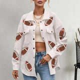 Rugby Pattern Printed Jacket