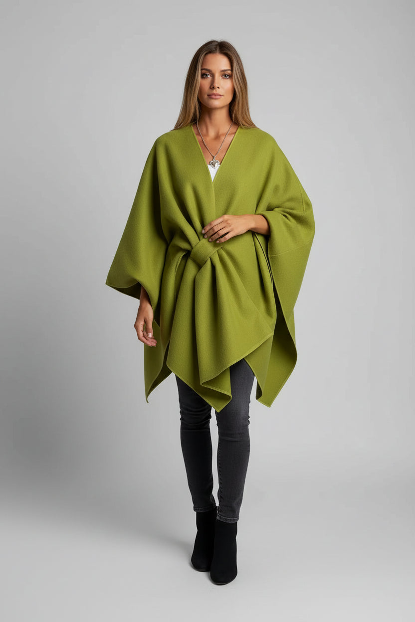 CurveKind™ V-Neck Shawl Cape Coat
