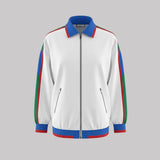 Contrast Stripe Zip-Up Jacket