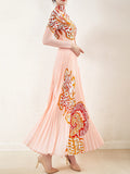 CurveKind™ Pleated Turtleneck Two-Piece Maxi Set