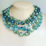 Color Stone Glass Necklaces - 1 Piece