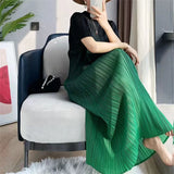 CurveKind™ Gradient Pleated Maxi Dress