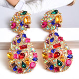 Colorful Crystals Drop Earrings