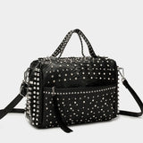 Retro Punk Style Rivet Diamond Tote Bag