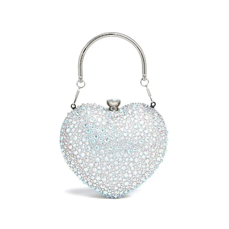Heart Shaped Studded Inlay HandbagHeart Shaped Studded Inlay Handbag
