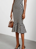 Knitted Checkered Dress