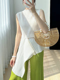 CurveKind™ Irregular Sleeveless Crewneck Top