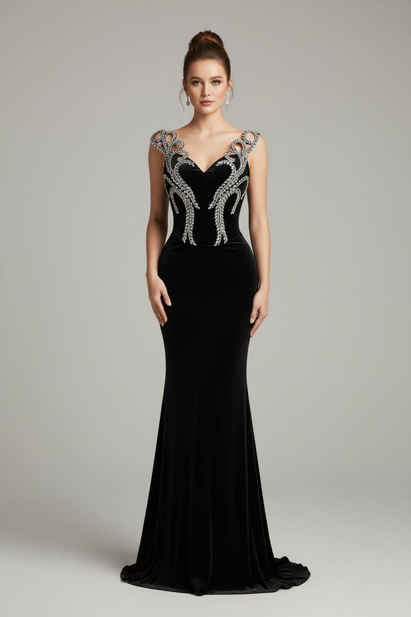 Velvet Diamond Bodycon Dress