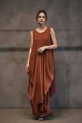 Retro Cotton Patchwork Suspender Dress