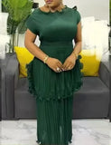 Elegant Ruffles Sleeveless Stretch Dress
