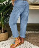 Ripped Low Waist Versatile Jeans