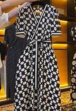 Midi Plaid Printed Dress