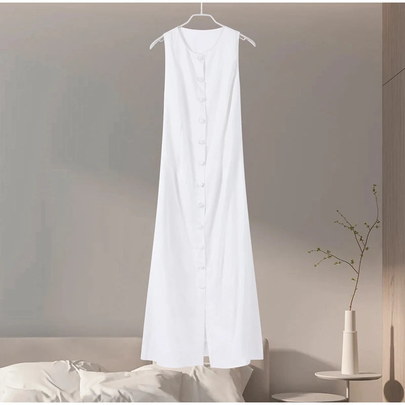 Elegant Sleeveless O-Neck Long Dress by Crystal Crystina, alternate view 7