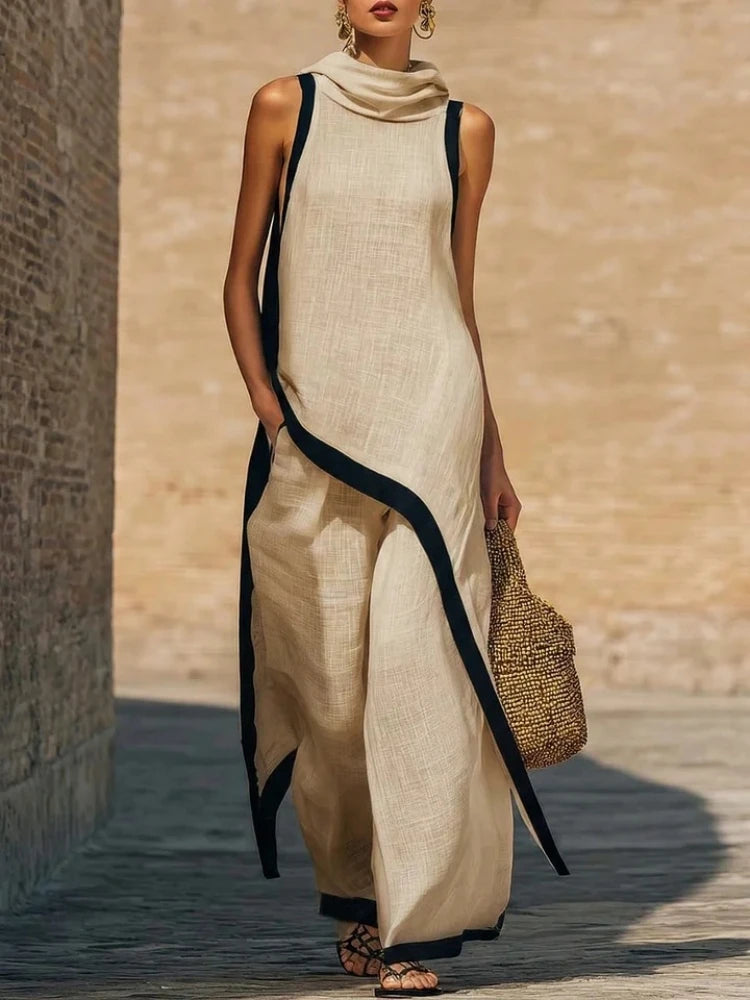 Linen Contrast Color Outfit by Crystal Crystina, primary view