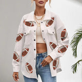 Rugby Pattern Printed Jacket