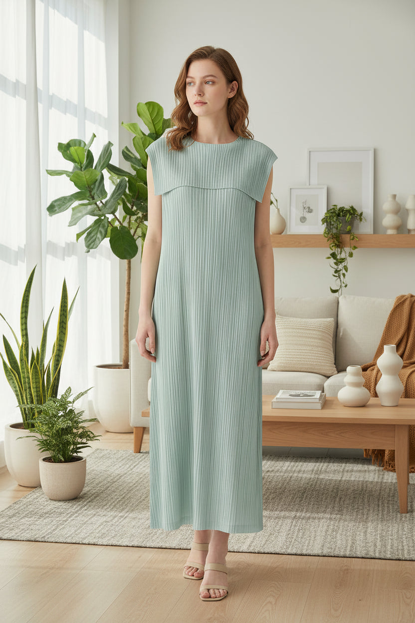 CurveKind™ Pleated Peplum Dress