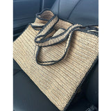 Woven Designer Straw Tote Bag