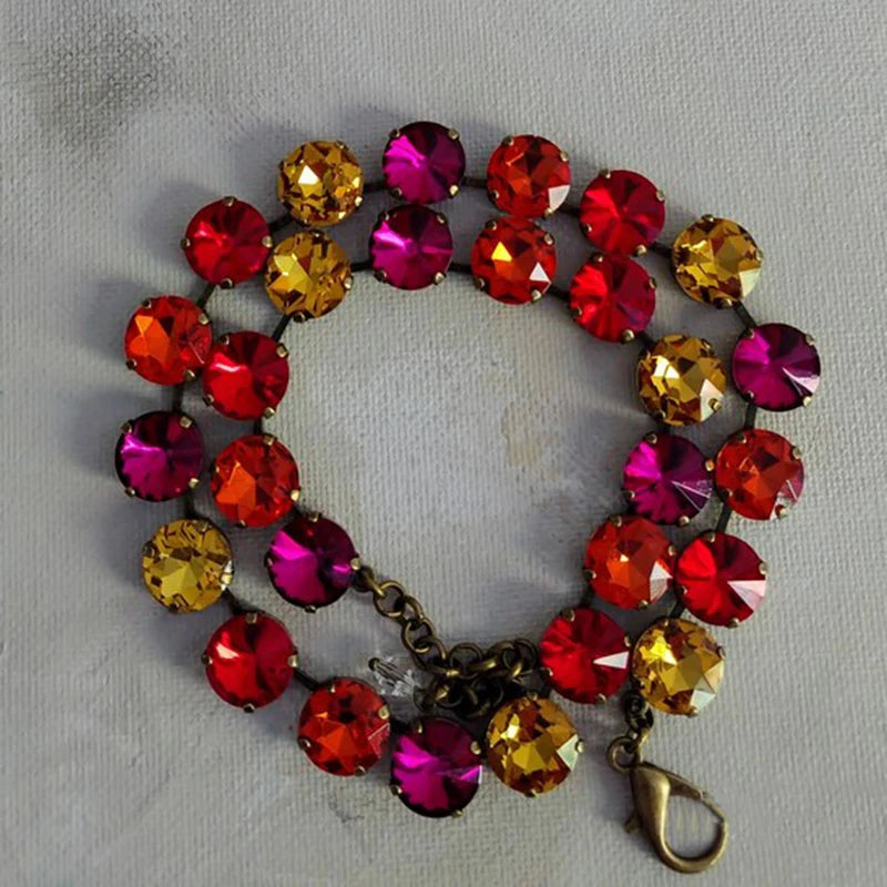 Stylish Glass Crystal Necklace of Copper Claw by Crystal Crystina, alternate view 5