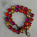 Stylish Glass Crystal Necklace of Copper Claw