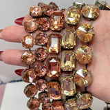 Vintage-Inspired Geometric Crystal Necklace
