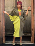 CurveKind™ Pleated Batwing Evening Dress