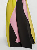 Color-Block Casual Maxi Dress for Women