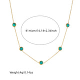 Turquoise Simplicity Golden Necklace & Earrings