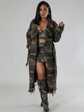 Camouflage Trench Coat| Stylish Women’s Outerwear