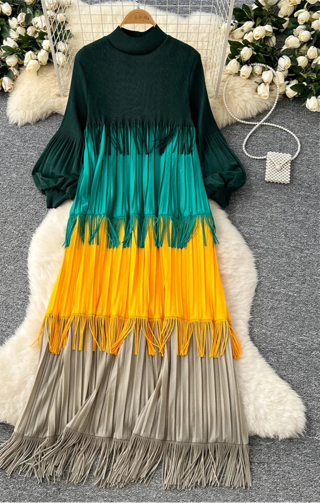 Multicolor Spring Tassel Dress by Crystal Crystina, alternate view 14