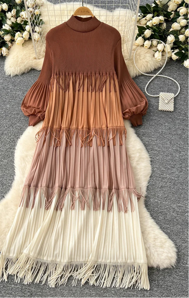 Multicolor Spring Tassel Dress by Crystal Crystina, alternate view 8