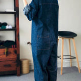 Helolis Oversize Denim Jumpsuit Suit