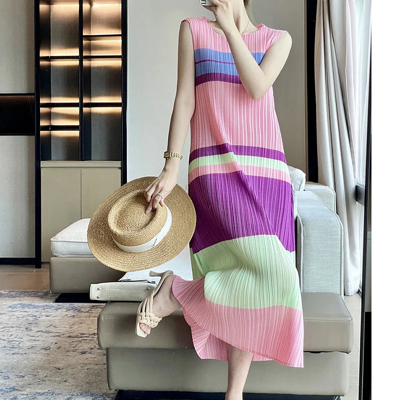 CurveKind™ Striped Summer Maxi Dress