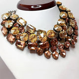 Vintage-Inspired Geometric Crystal Necklace